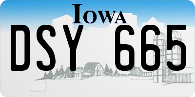 IA license plate DSY665