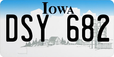 IA license plate DSY682