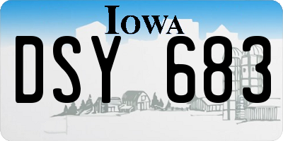 IA license plate DSY683