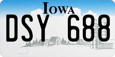 IA license plate DSY688