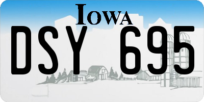 IA license plate DSY695