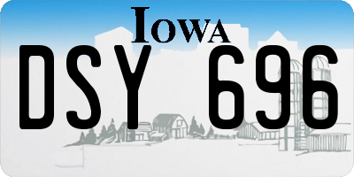 IA license plate DSY696