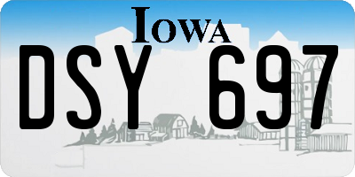 IA license plate DSY697
