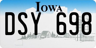 IA license plate DSY698