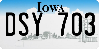 IA license plate DSY703