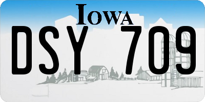 IA license plate DSY709