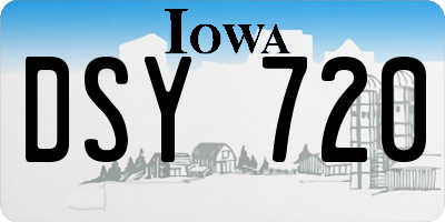 IA license plate DSY720