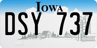 IA license plate DSY737