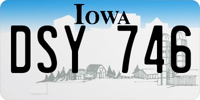 IA license plate DSY746