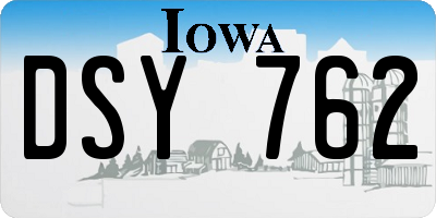 IA license plate DSY762