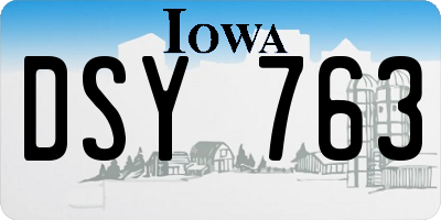 IA license plate DSY763