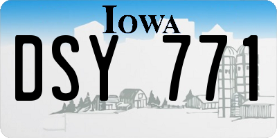 IA license plate DSY771