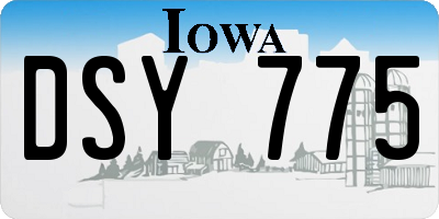 IA license plate DSY775