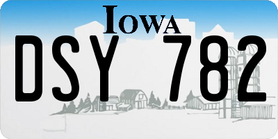 IA license plate DSY782