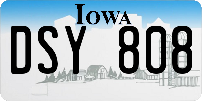 IA license plate DSY808