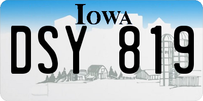 IA license plate DSY819