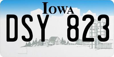 IA license plate DSY823