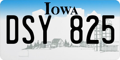 IA license plate DSY825
