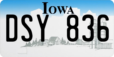 IA license plate DSY836