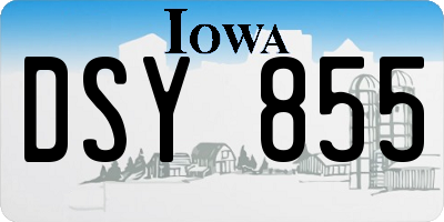 IA license plate DSY855