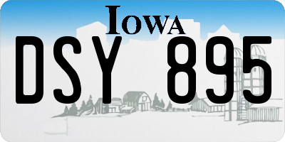 IA license plate DSY895