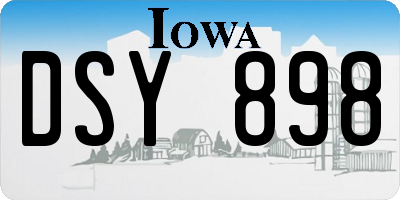 IA license plate DSY898