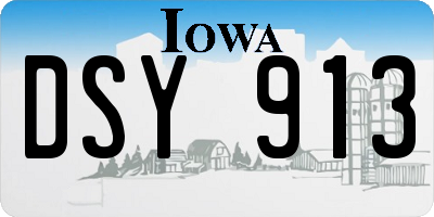 IA license plate DSY913