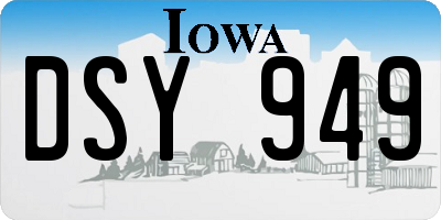 IA license plate DSY949
