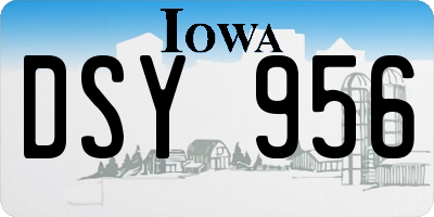 IA license plate DSY956