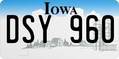IA license plate DSY960
