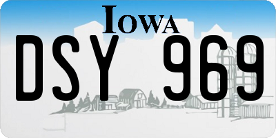 IA license plate DSY969