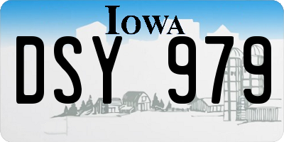 IA license plate DSY979