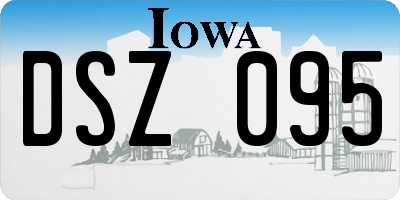 IA license plate DSZ095