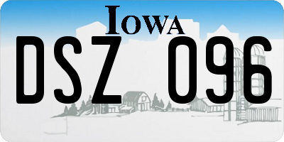 IA license plate DSZ096