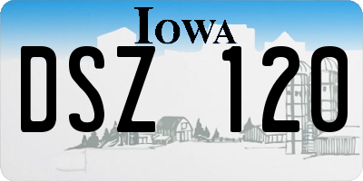IA license plate DSZ120