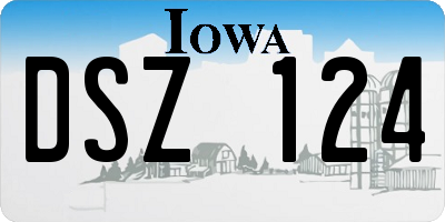 IA license plate DSZ124