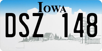 IA license plate DSZ148