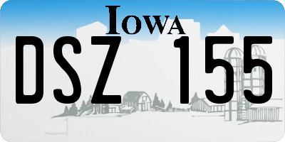 IA license plate DSZ155