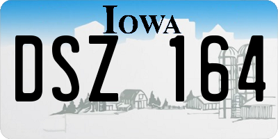 IA license plate DSZ164