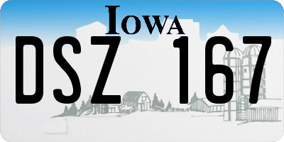 IA license plate DSZ167