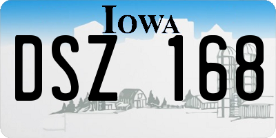 IA license plate DSZ168