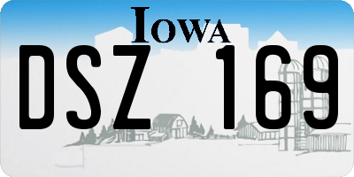 IA license plate DSZ169