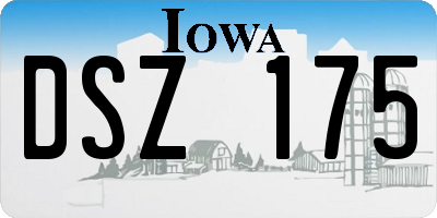 IA license plate DSZ175