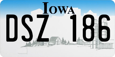 IA license plate DSZ186