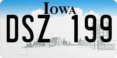 IA license plate DSZ199