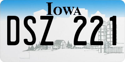 IA license plate DSZ221