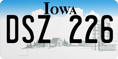 IA license plate DSZ226