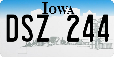 IA license plate DSZ244