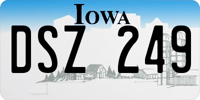 IA license plate DSZ249