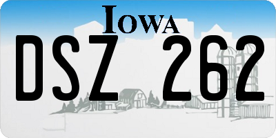 IA license plate DSZ262